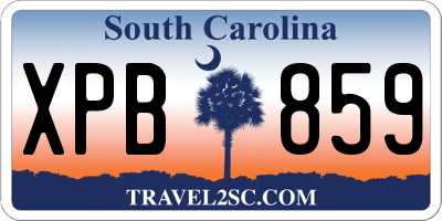 SC license plate XPB859