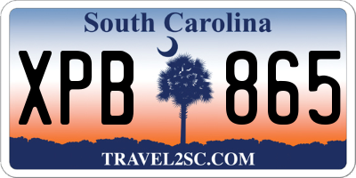 SC license plate XPB865