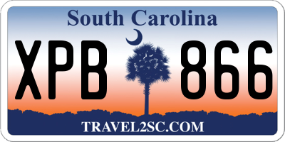 SC license plate XPB866