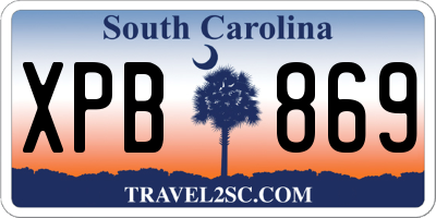 SC license plate XPB869