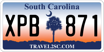 SC license plate XPB871