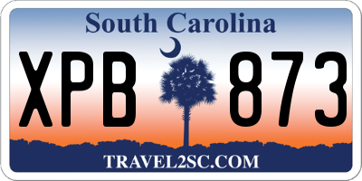 SC license plate XPB873