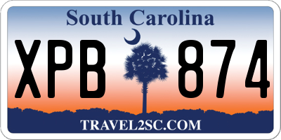 SC license plate XPB874