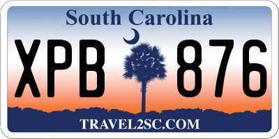 SC license plate XPB876