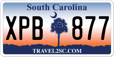 SC license plate XPB877