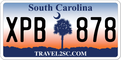 SC license plate XPB878