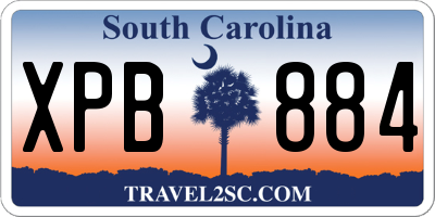 SC license plate XPB884