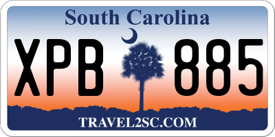 SC license plate XPB885