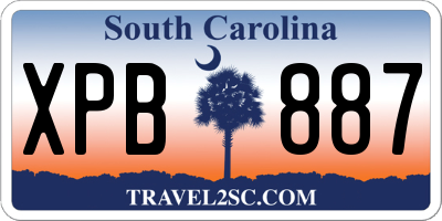 SC license plate XPB887