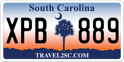 SC license plate XPB889
