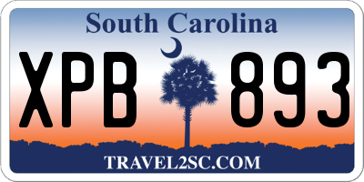 SC license plate XPB893