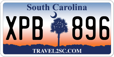 SC license plate XPB896