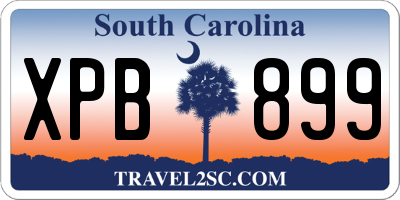 SC license plate XPB899