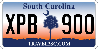 SC license plate XPB900