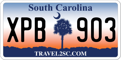 SC license plate XPB903