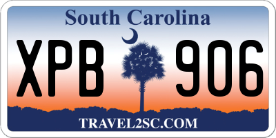 SC license plate XPB906