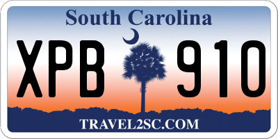 SC license plate XPB910