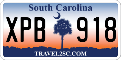 SC license plate XPB918