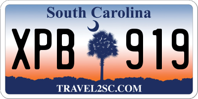 SC license plate XPB919
