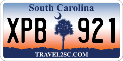 SC license plate XPB921