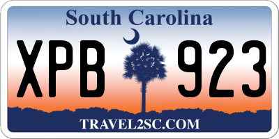 SC license plate XPB923