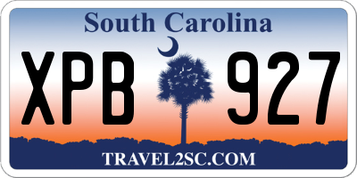 SC license plate XPB927