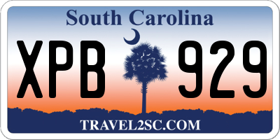 SC license plate XPB929