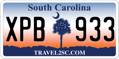 SC license plate XPB933