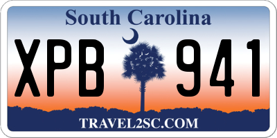 SC license plate XPB941