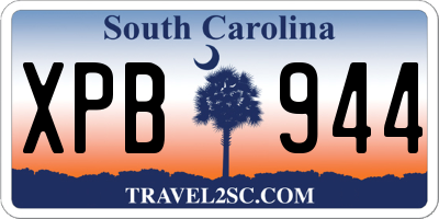 SC license plate XPB944