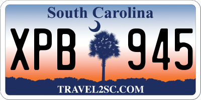 SC license plate XPB945