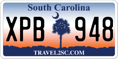 SC license plate XPB948