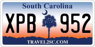 SC license plate XPB952