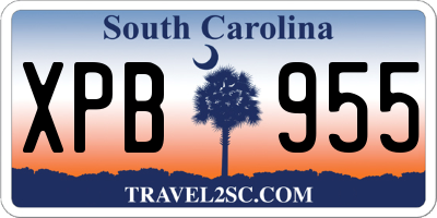 SC license plate XPB955