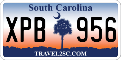 SC license plate XPB956