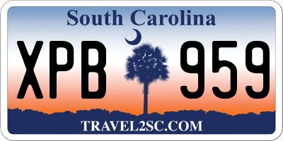 SC license plate XPB959