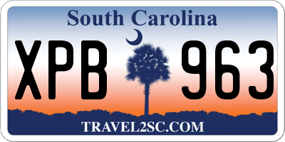 SC license plate XPB963