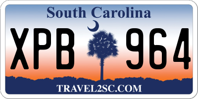 SC license plate XPB964