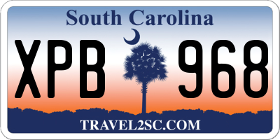 SC license plate XPB968