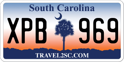 SC license plate XPB969