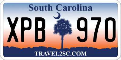 SC license plate XPB970