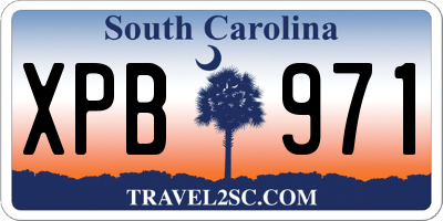 SC license plate XPB971