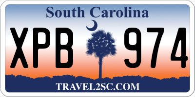 SC license plate XPB974