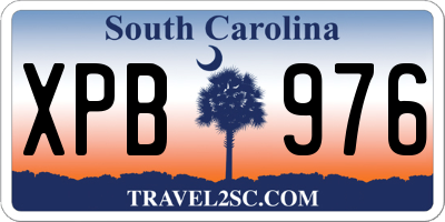 SC license plate XPB976