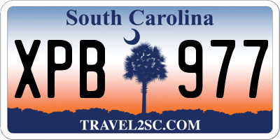 SC license plate XPB977