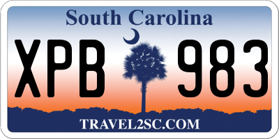 SC license plate XPB983