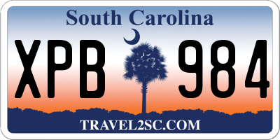SC license plate XPB984