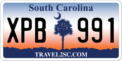SC license plate XPB991