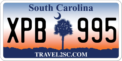 SC license plate XPB995