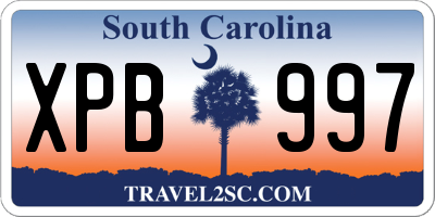 SC license plate XPB997